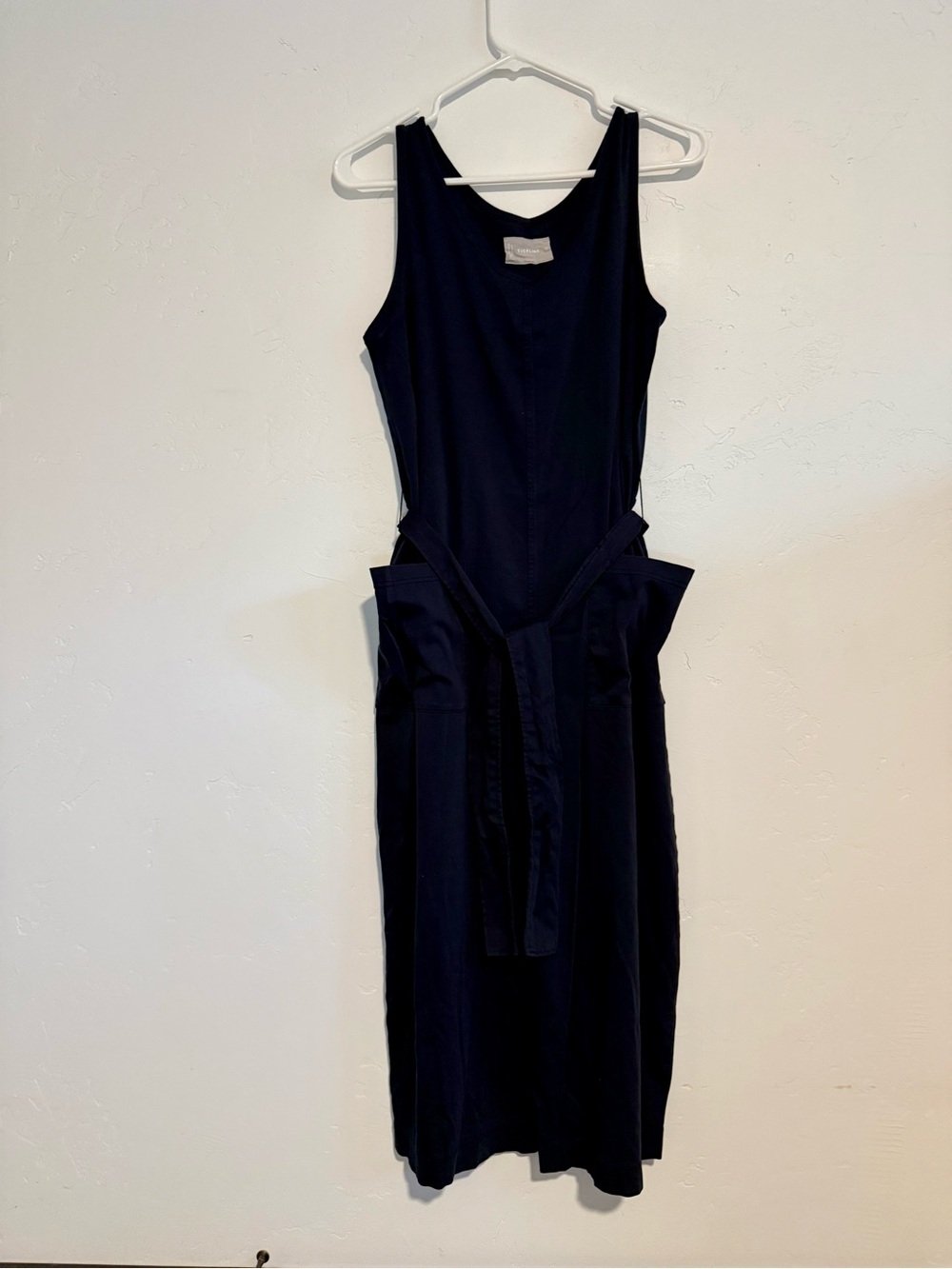 Everlane Black Sleeveless Jumpsuit with Waist Tie